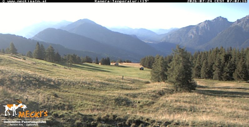 Archiv Foto Webcam Blick von Mecki's Alm Hütte auf der Faschingalm