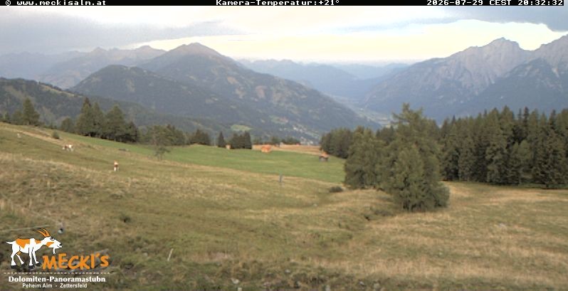 Archiv Foto Webcam Blick von Mecki's Alm Hütte auf der Faschingalm