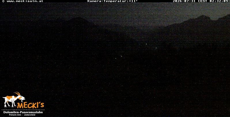 Archiv Foto Webcam Blick von Mecki's Alm Hütte auf der Faschingalm
