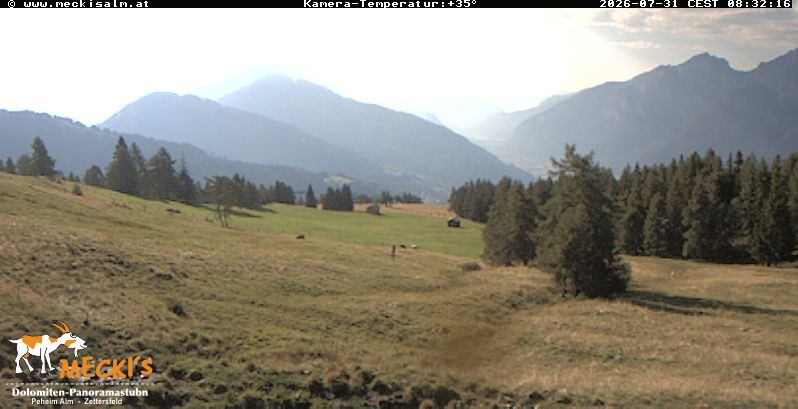 Archiv Foto Webcam Blick von Mecki's Alm Hütte auf der Faschingalm