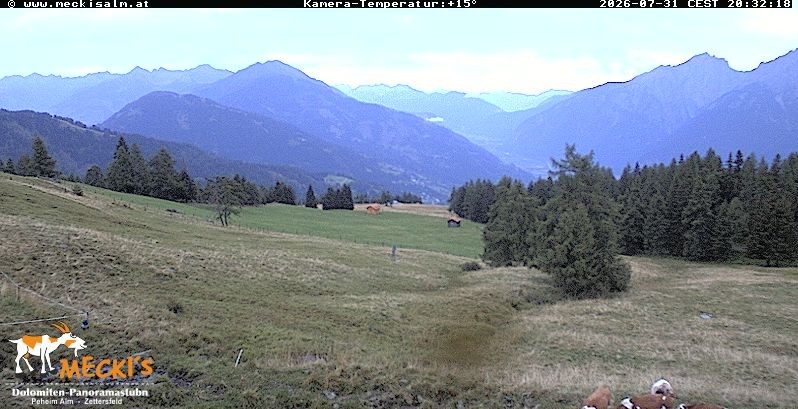 Archiv Foto Webcam Blick von Mecki's Alm Hütte auf der Faschingalm