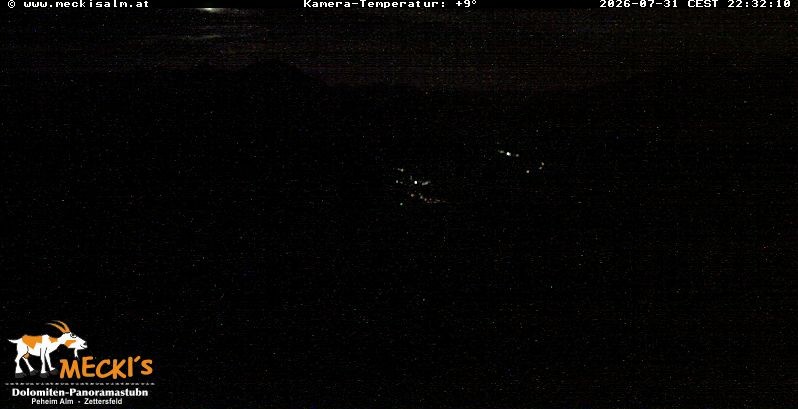 Archiv Foto Webcam Blick von Mecki's Alm Hütte auf der Faschingalm