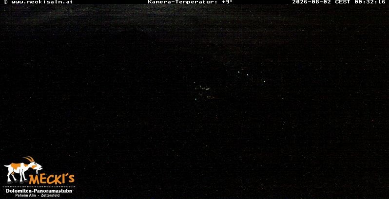 Archiv Foto Webcam Blick von Mecki's Alm Hütte auf der Faschingalm
