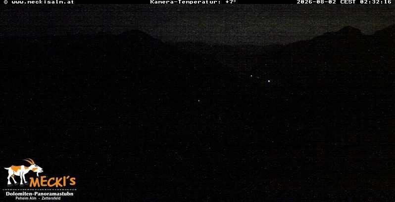 Archiv Foto Webcam Blick von Mecki's Alm Hütte auf der Faschingalm