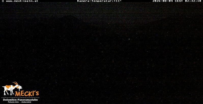 Archiv Foto Webcam Blick von Mecki's Alm Hütte auf der Faschingalm