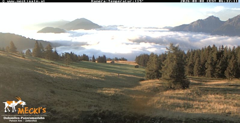 Archiv Foto Webcam Blick von Mecki's Alm Hütte auf der Faschingalm