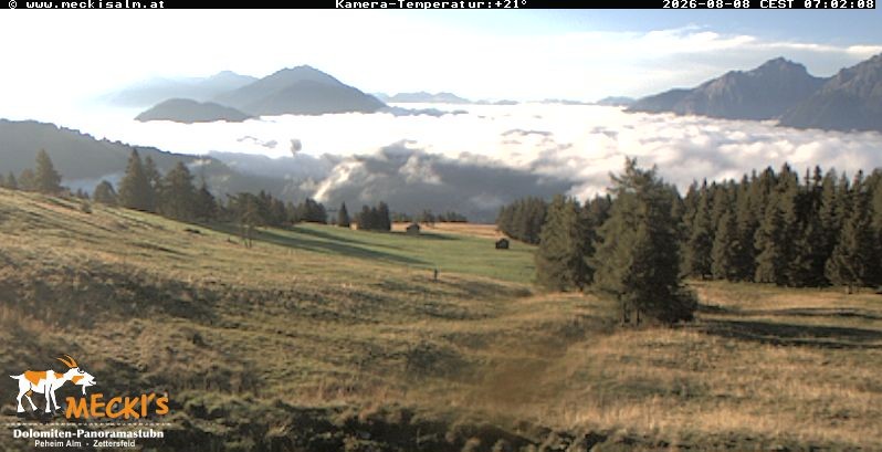 Archiv Foto Webcam Blick von Mecki's Alm Hütte auf der Faschingalm