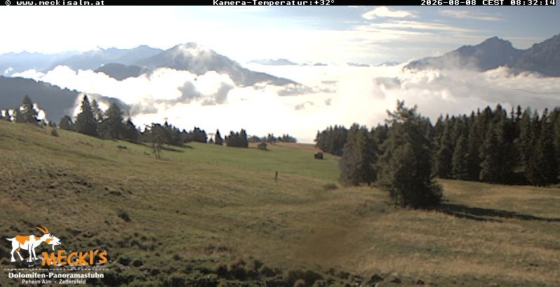 Archiv Foto Webcam Blick von Mecki's Alm Hütte auf der Faschingalm