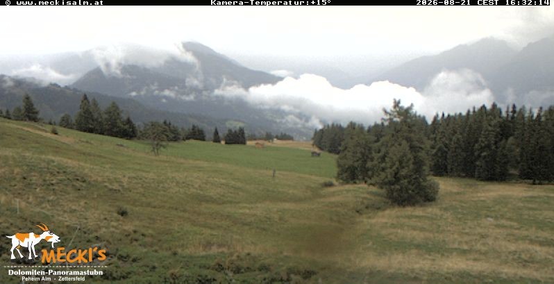 Archiv Foto Webcam Blick von Mecki's Alm Hütte auf der Faschingalm