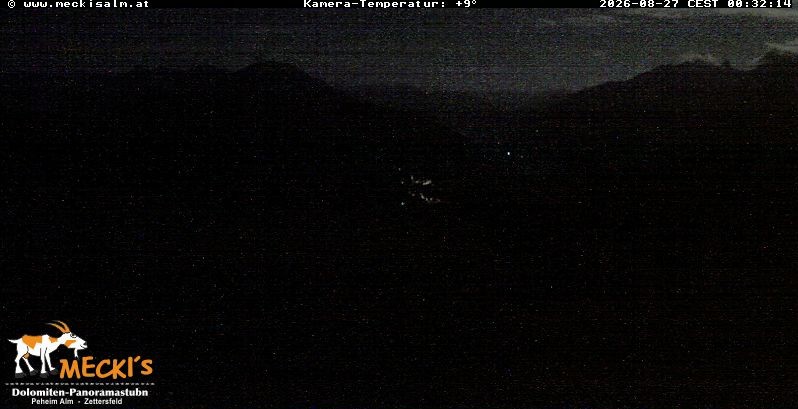 Archiv Foto Webcam Blick von Mecki's Alm Hütte auf der Faschingalm