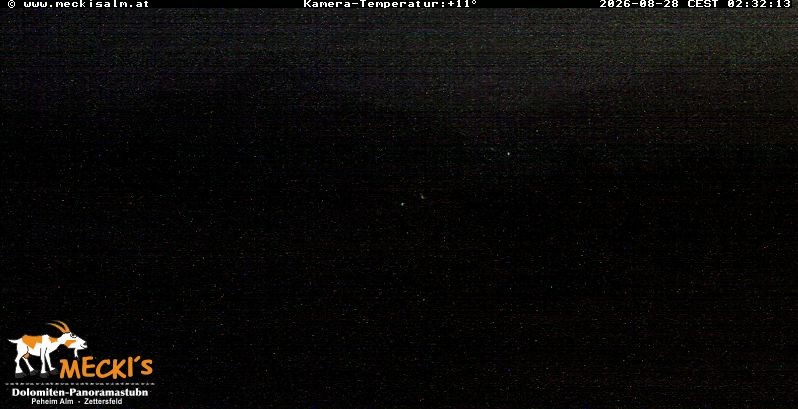 Archiv Foto Webcam Blick von Mecki's Alm Hütte auf der Faschingalm