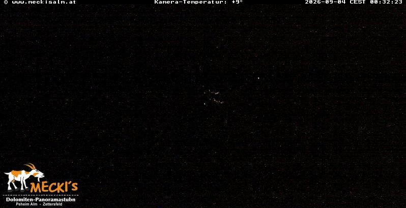 Archiv Foto Webcam Blick von Mecki's Alm Hütte auf der Faschingalm