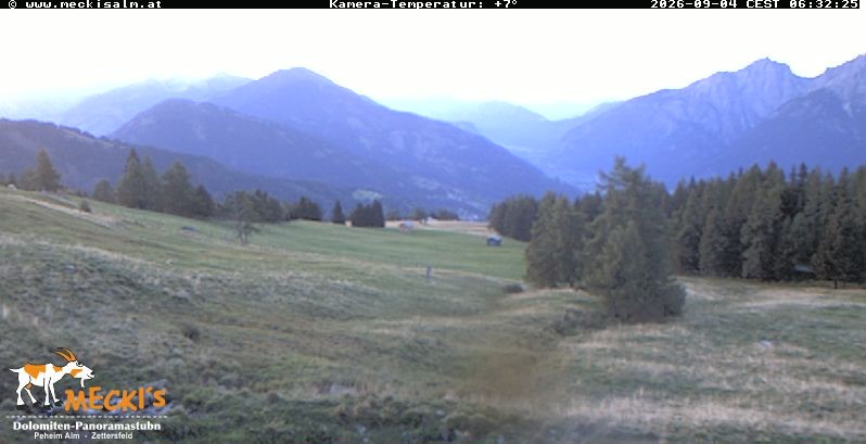 Archiv Foto Webcam Blick von Mecki's Alm Hütte auf der Faschingalm