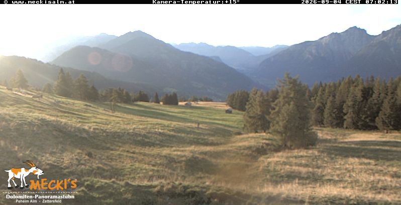 Archiv Foto Webcam Blick von Mecki's Alm Hütte auf der Faschingalm