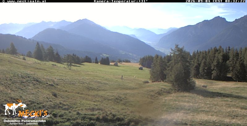 Archiv Foto Webcam Blick von Mecki's Alm Hütte auf der Faschingalm
