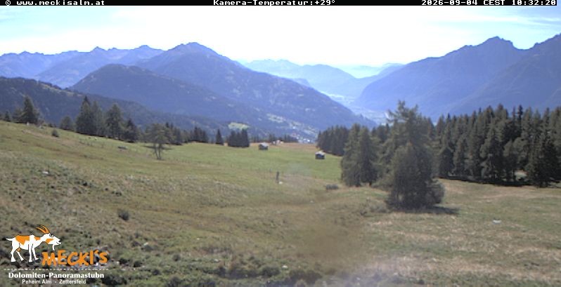 Archiv Foto Webcam Blick von Mecki's Alm Hütte auf der Faschingalm