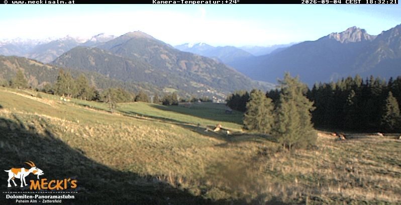 Archiv Foto Webcam Blick von Mecki's Alm Hütte auf der Faschingalm