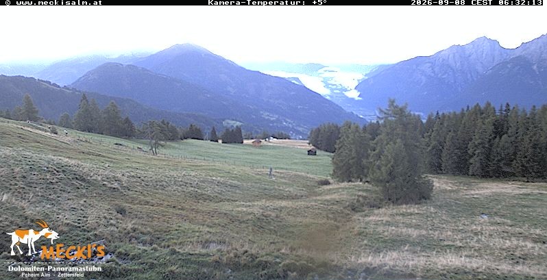 Archiv Foto Webcam Blick von Mecki's Alm Hütte auf der Faschingalm