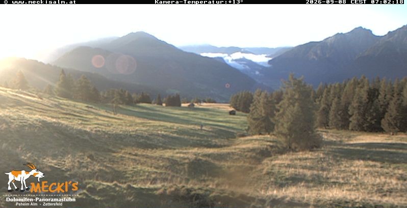 Archiv Foto Webcam Blick von Mecki's Alm Hütte auf der Faschingalm