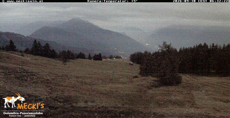 Archiv Foto Webcam Blick von Mecki's Alm Hütte auf der Faschingalm