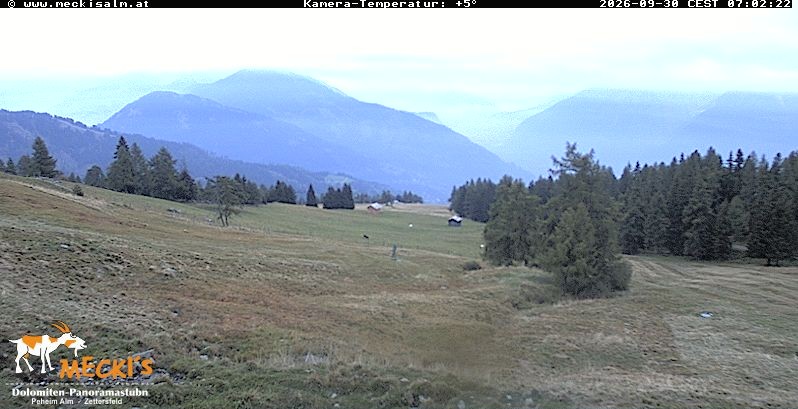 Archiv Foto Webcam Blick von Mecki's Alm Hütte auf der Faschingalm