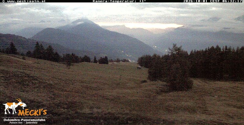 Archiv Foto Webcam Blick von Mecki's Alm Hütte auf der Faschingalm