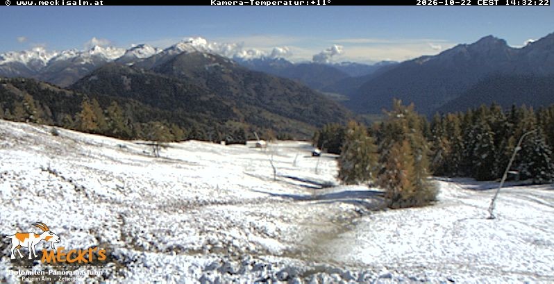 Archiv Foto Webcam Blick von Mecki's Alm Hütte auf der Faschingalm