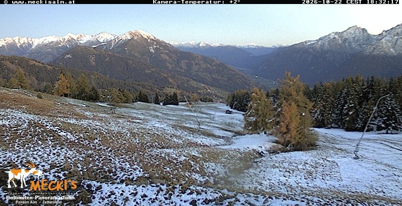 Archiv Foto Webcam Blick von Mecki's Alm Hütte auf der Faschingalm