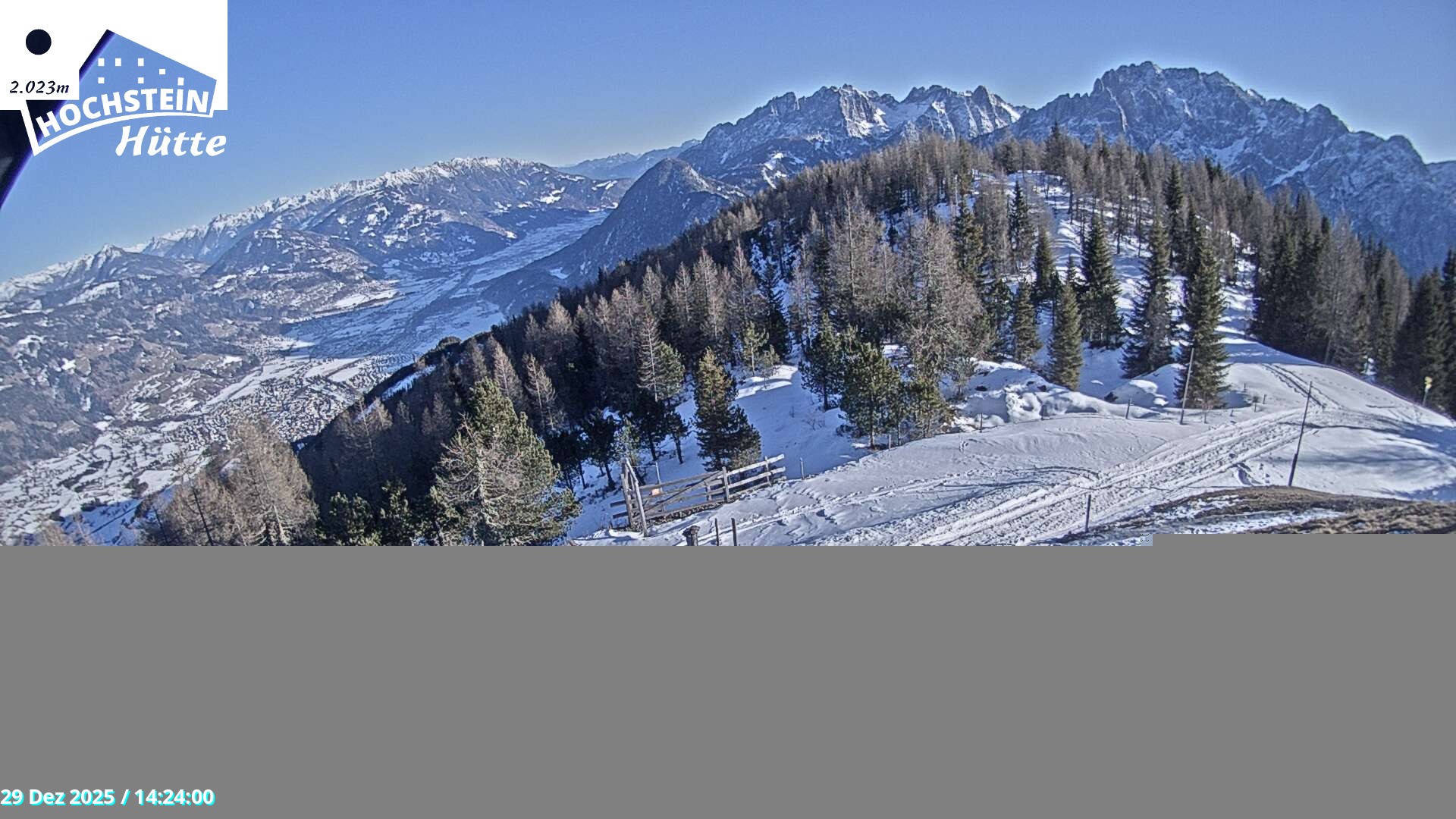 Archiv Foto Webcam Sicht von der Hochsteinhütte auf 2057 Meter