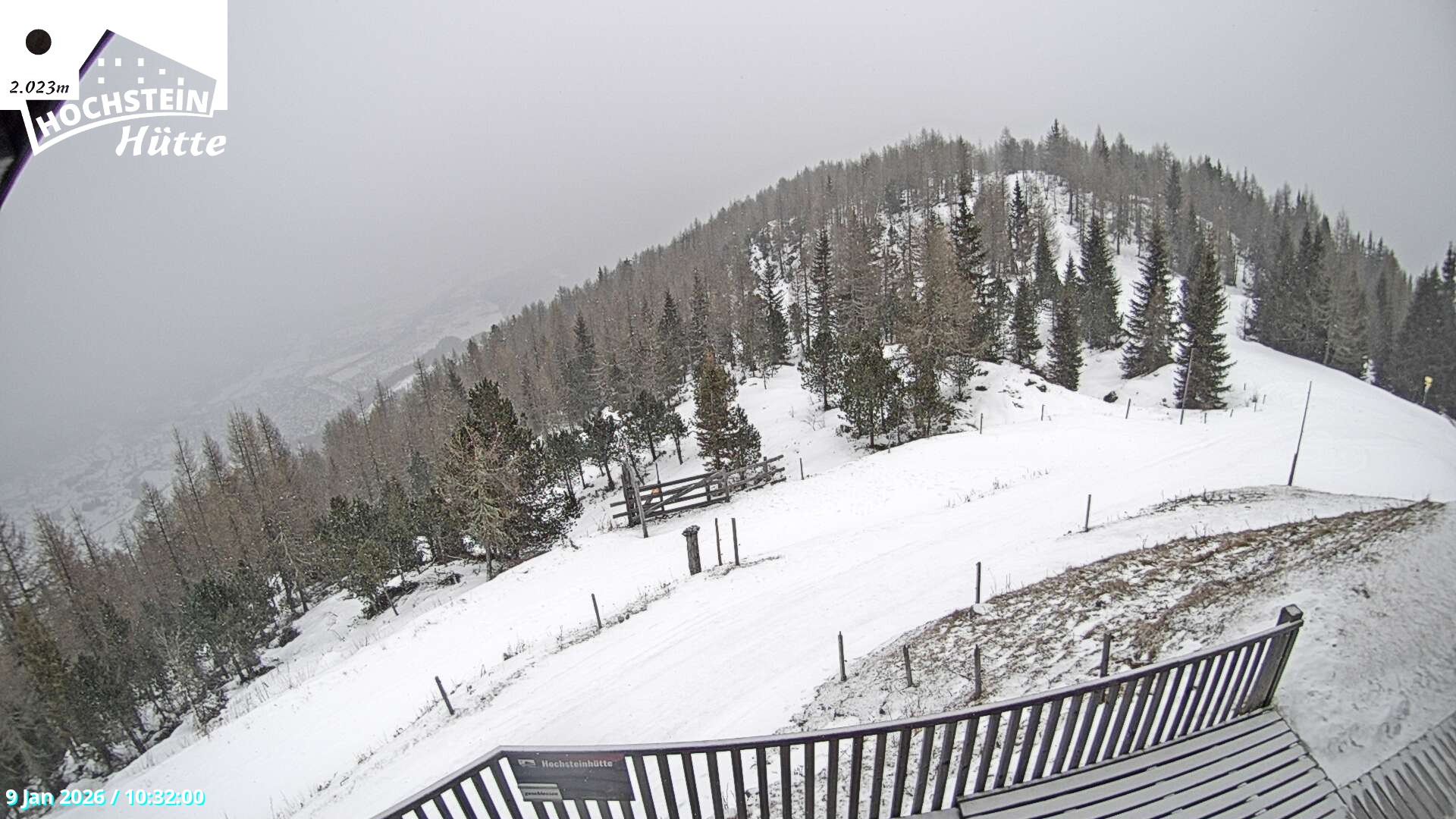 Archiv Foto Webcam Sicht von der Hochsteinhütte auf 2057 Meter