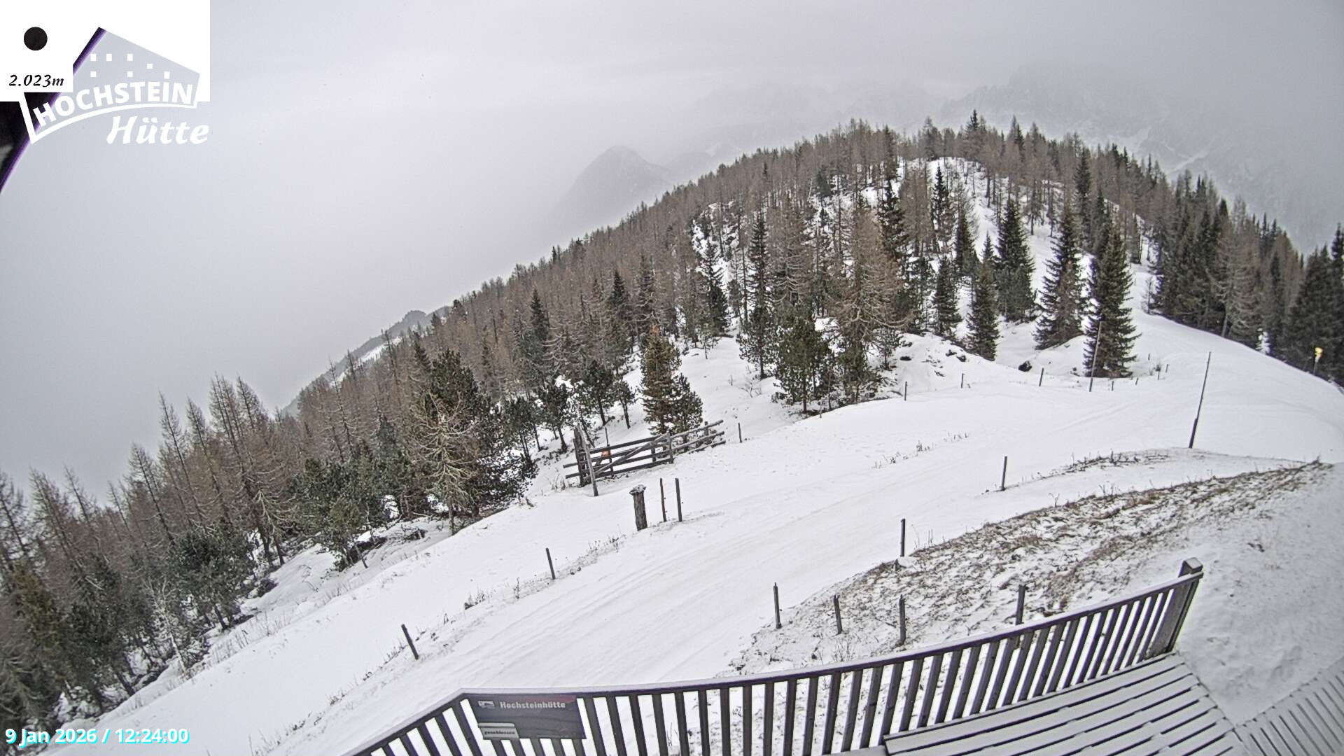 Archiv Foto Webcam Sicht von der Hochsteinhütte auf 2057 Meter