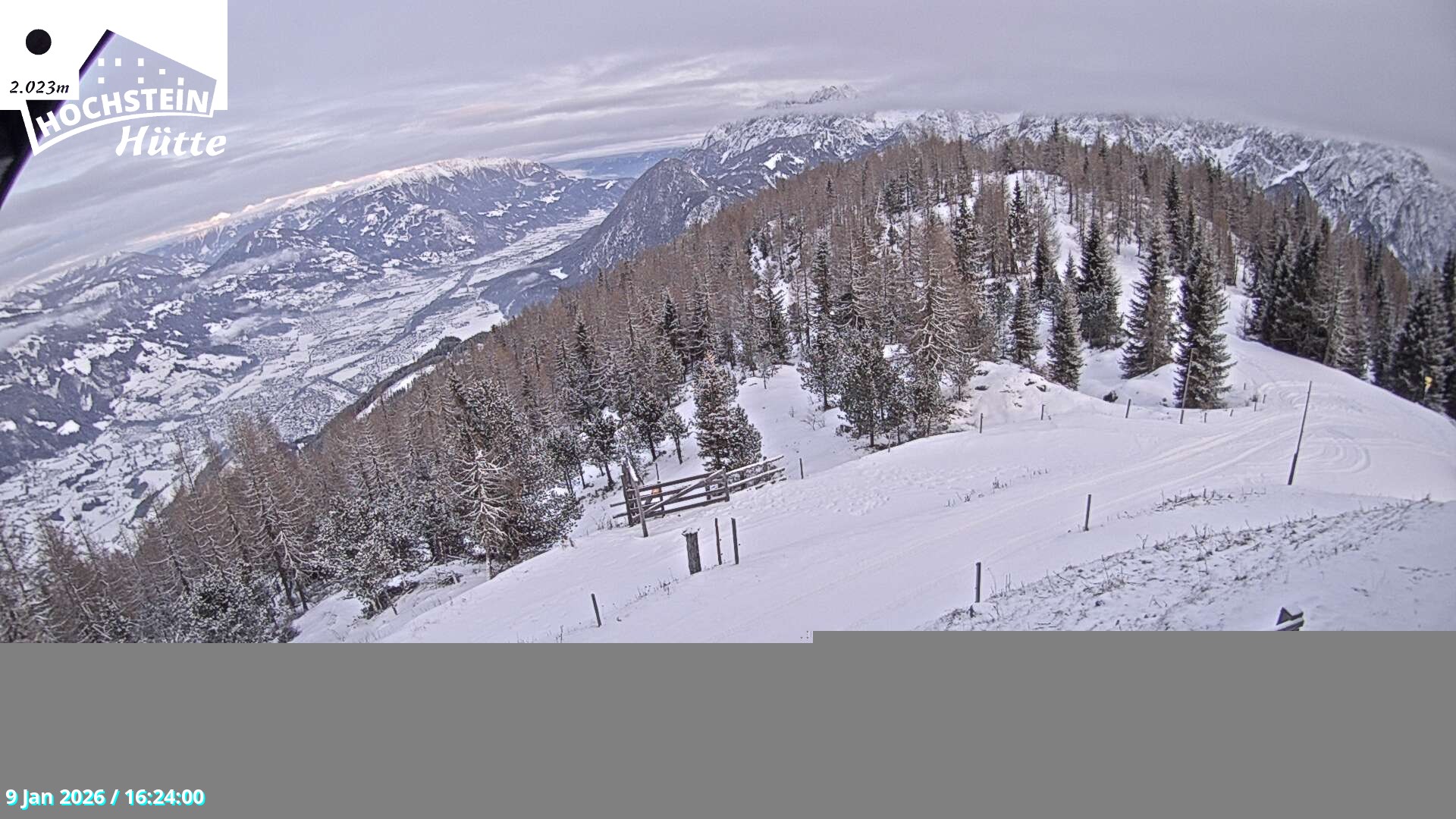 Archiv Foto Webcam Sicht von der Hochsteinhütte auf 2057 Meter