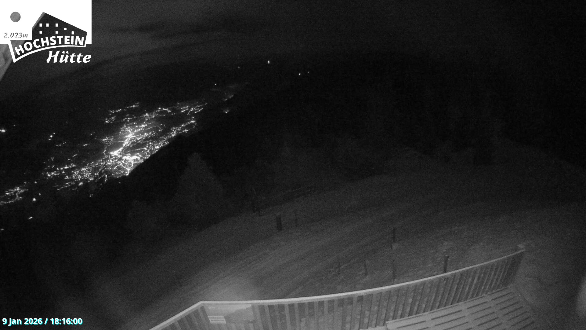 Archiv Foto Webcam Sicht von der Hochsteinhütte auf 2057 Meter