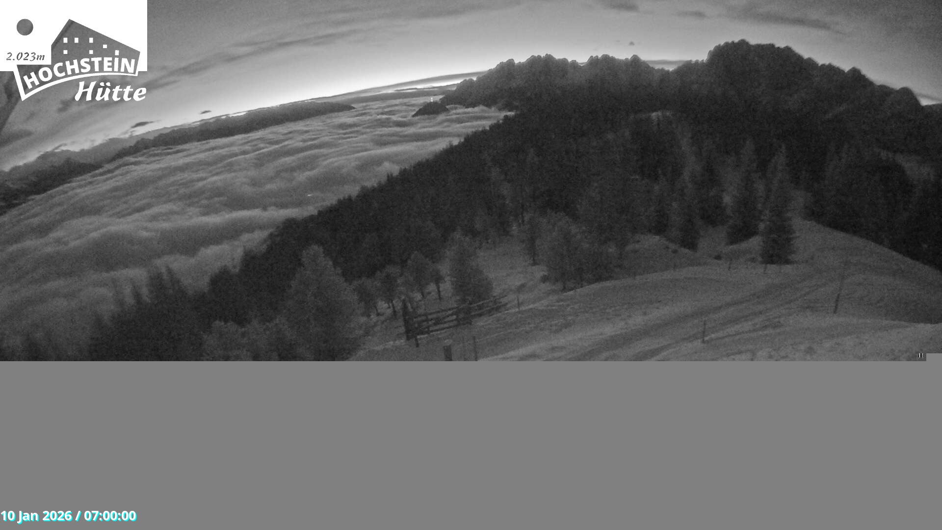 Archiv Foto Webcam Sicht von der Hochsteinhütte auf 2057 Meter