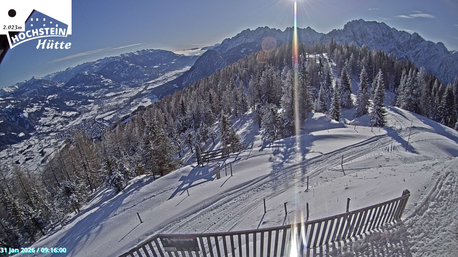 Archiv Foto Webcam Sicht von der Hochsteinhütte auf 2057 Meter