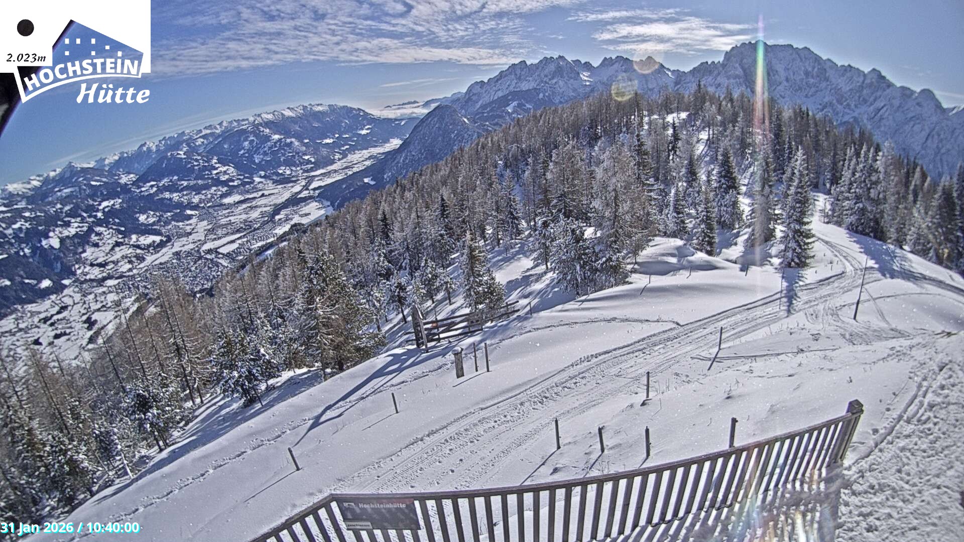 Archiv Foto Webcam Sicht von der Hochsteinhütte auf 2057 Meter