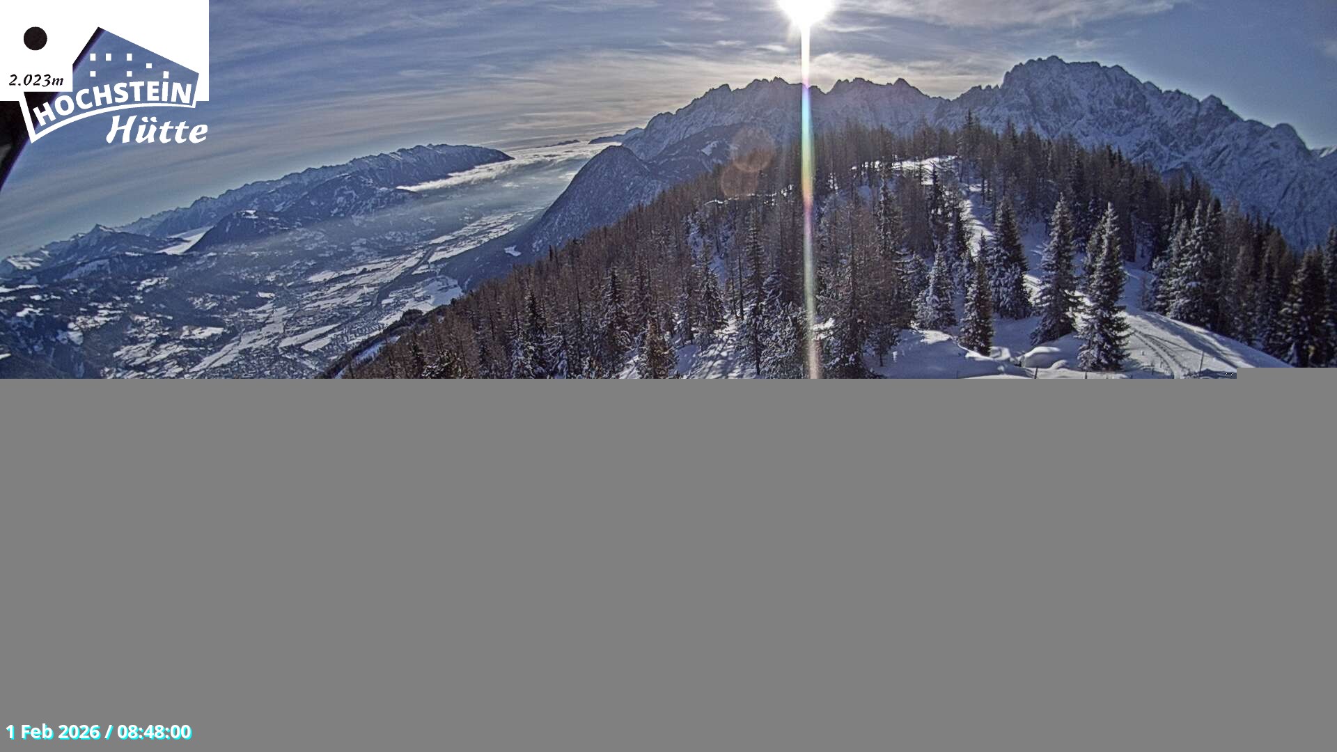 Archiv Foto Webcam Sicht von der Hochsteinhütte auf 2057 Meter