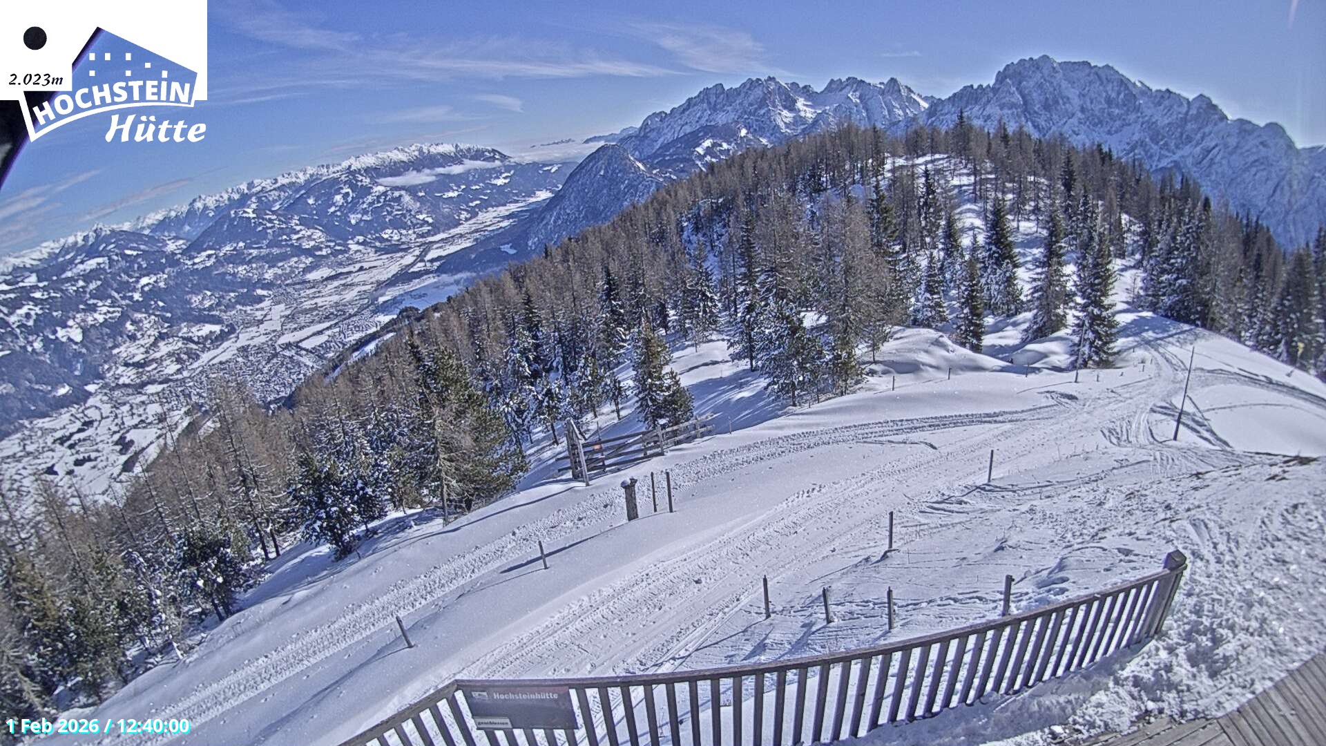 Archiv Foto Webcam Sicht von der Hochsteinhütte auf 2057 Meter