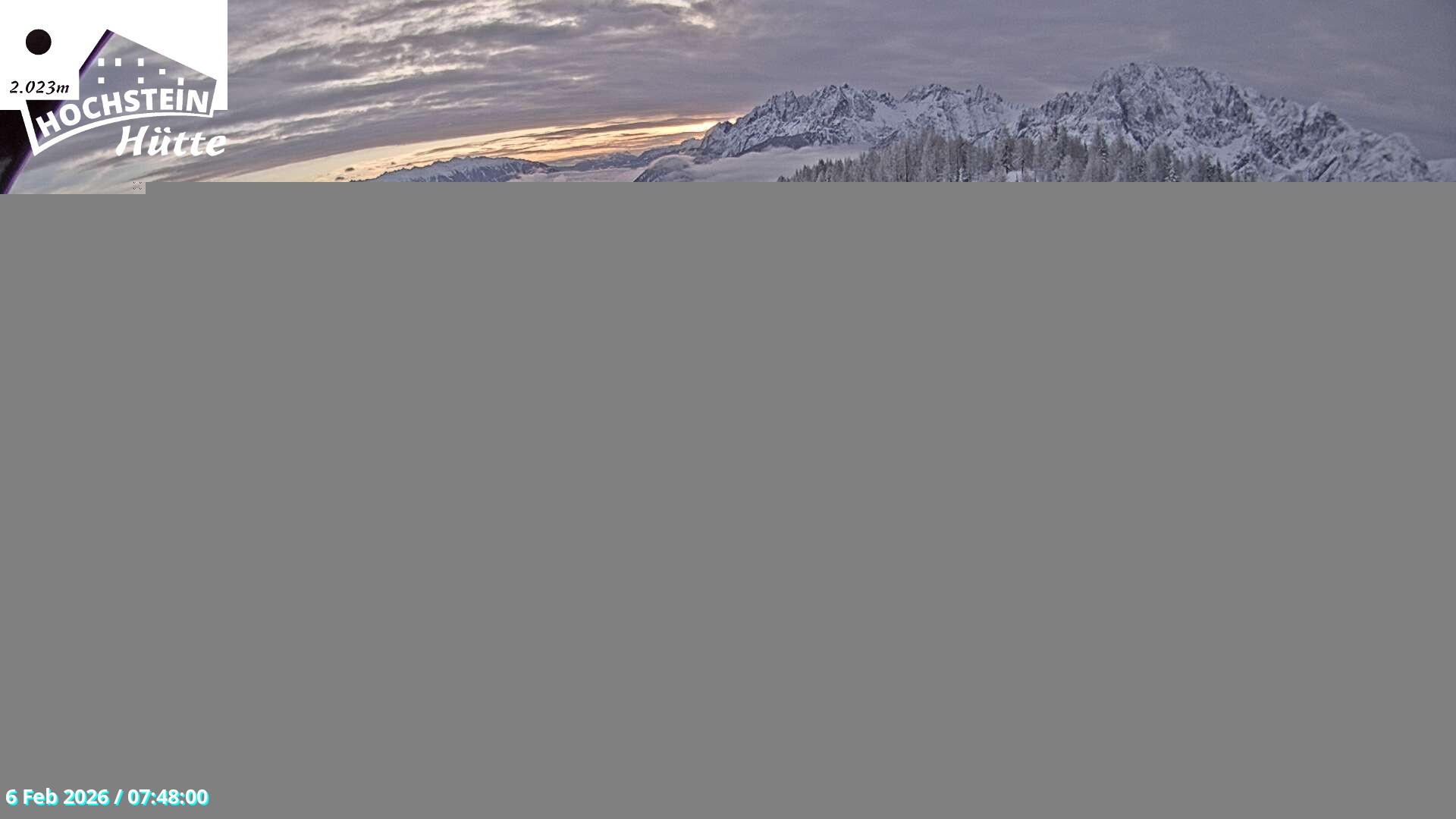 Archiv Foto Webcam Sicht von der Hochsteinhütte auf 2057 Meter