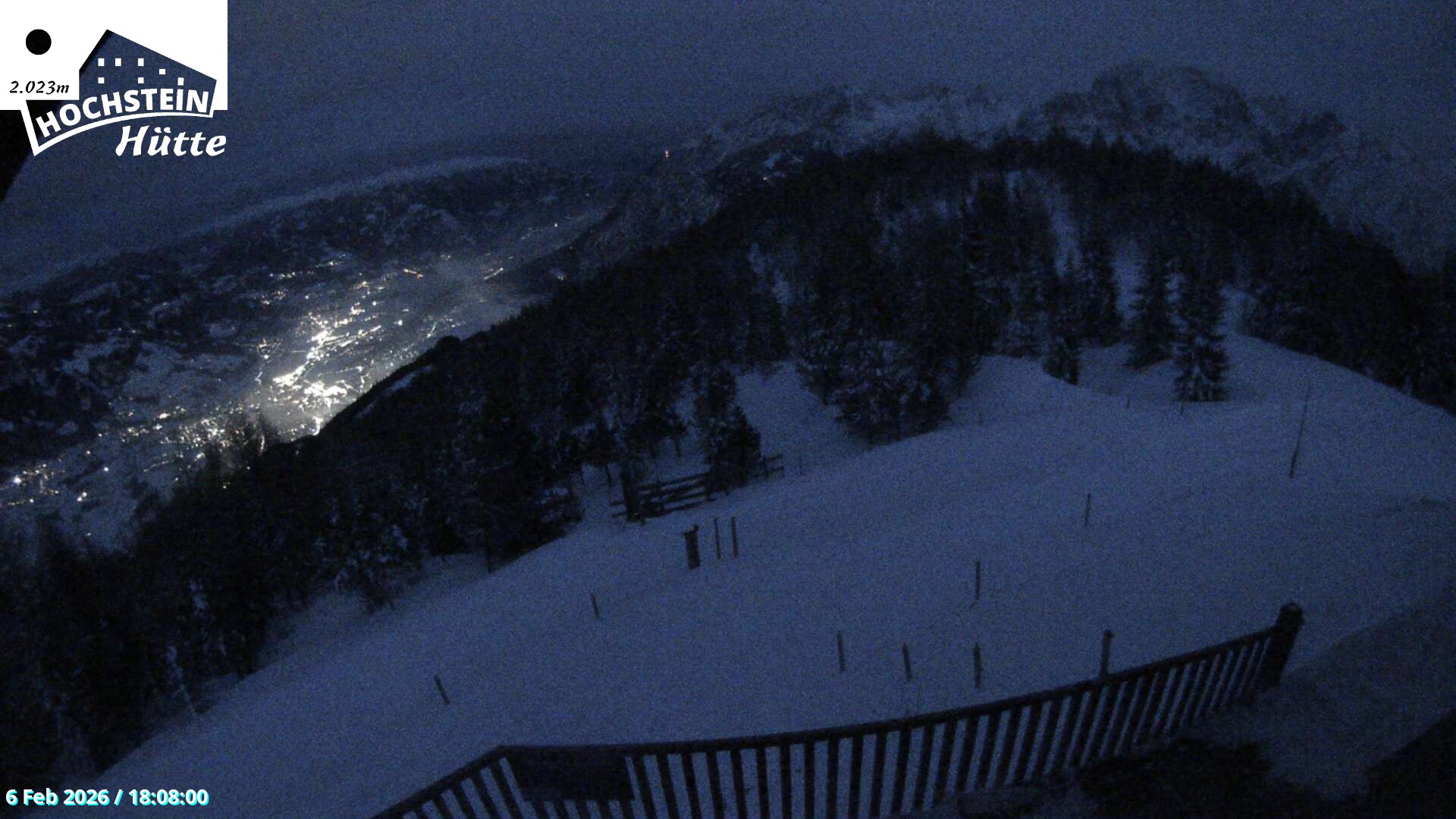 Archiv Foto Webcam Sicht von der Hochsteinhütte auf 2057 Meter