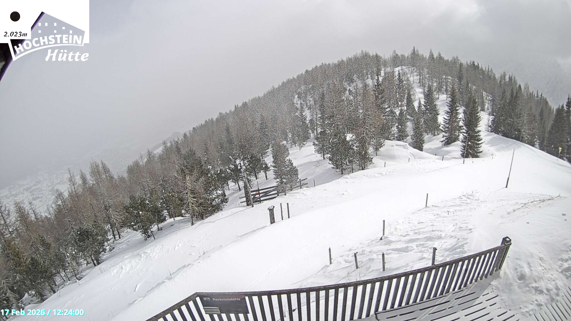 Archiv Foto Webcam Sicht von der Hochsteinhütte auf 2057 Meter