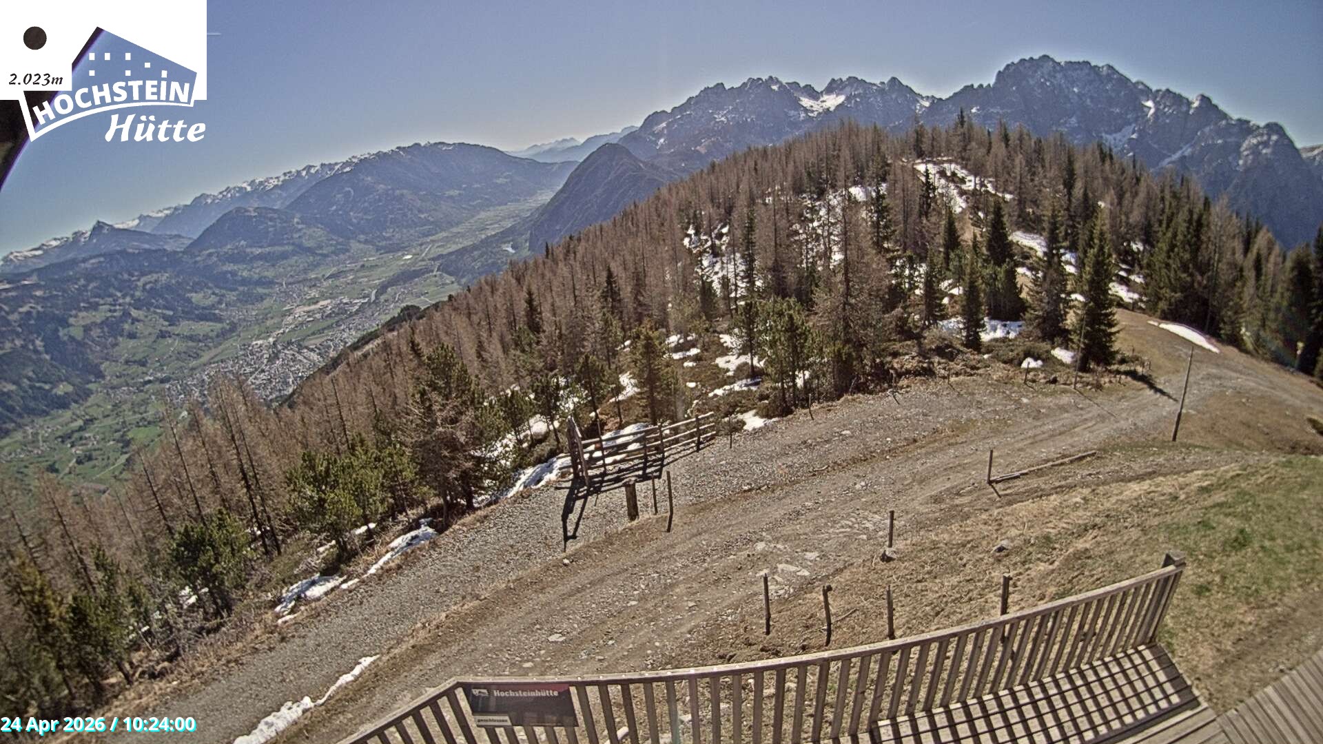 Archiv Foto Webcam Sicht von der Hochsteinhütte auf 2057 Meter