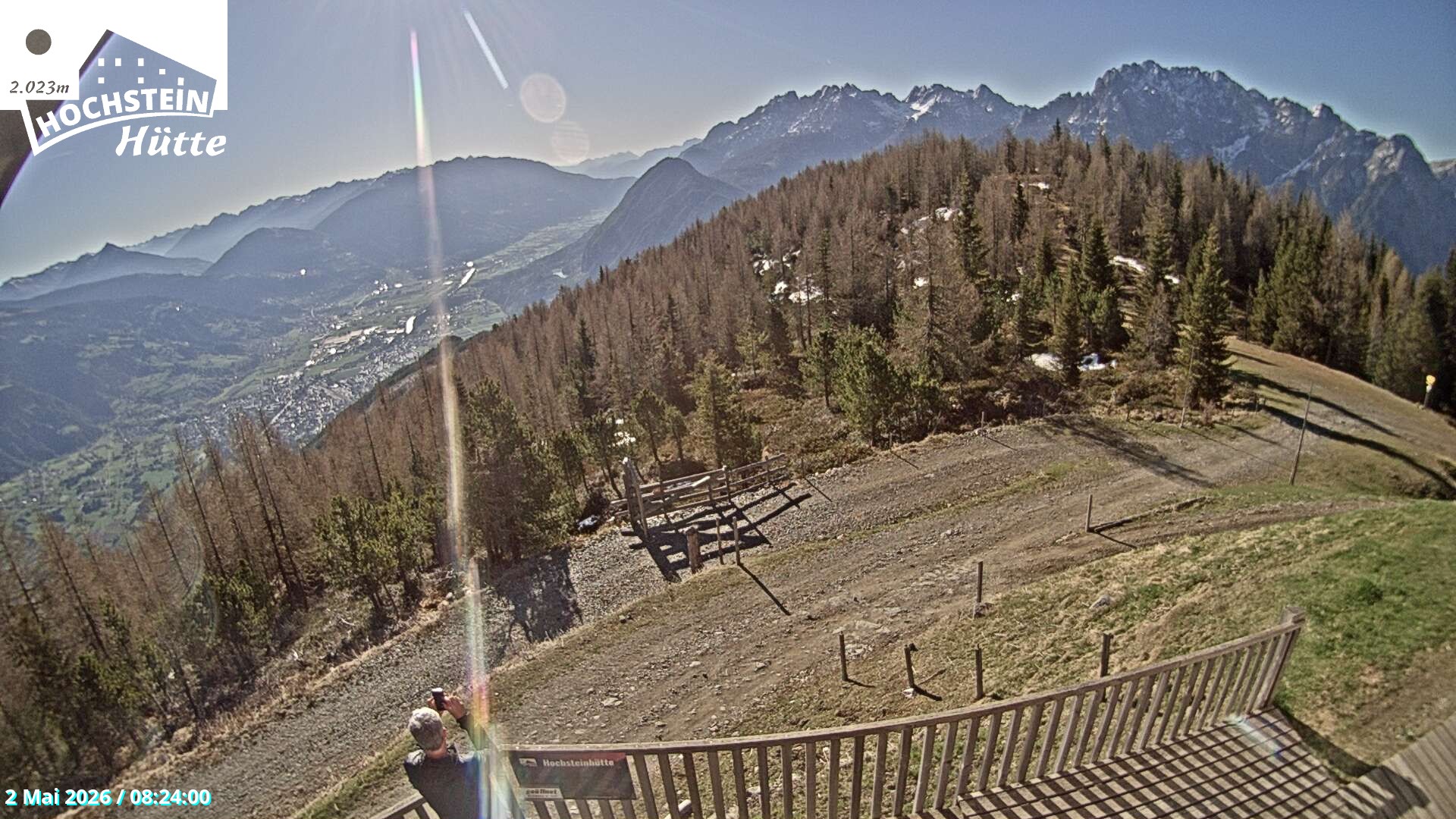 Archiv Foto Webcam Sicht von der Hochsteinhütte auf 2057 Meter