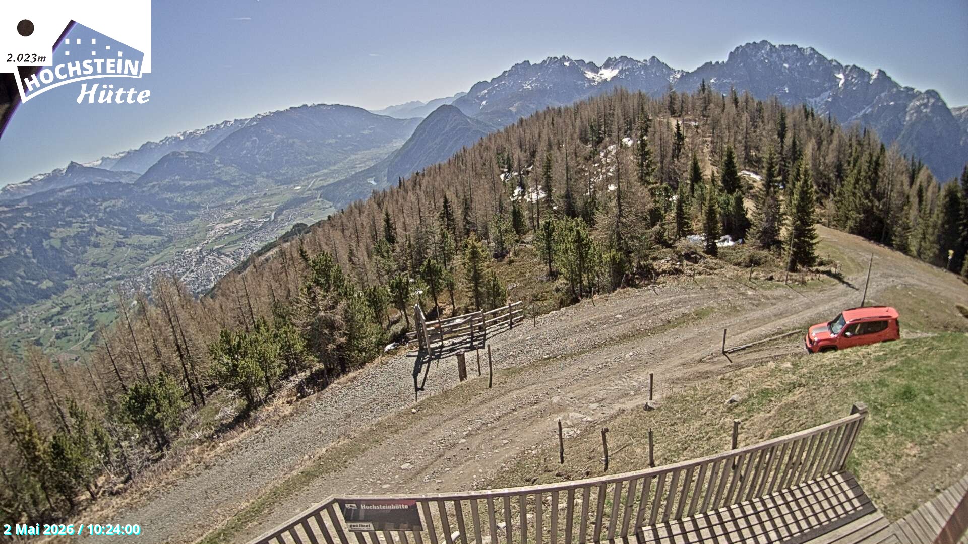 Archiv Foto Webcam Sicht von der Hochsteinhütte auf 2057 Meter