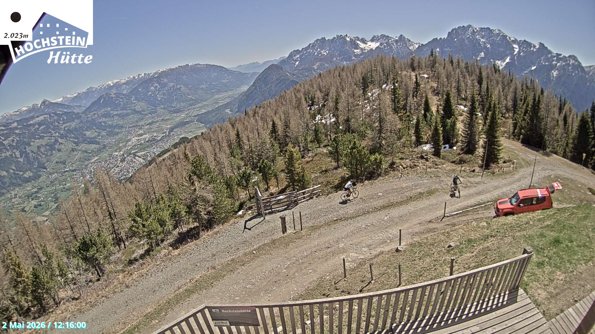 Archiv Foto Webcam Sicht von der Hochsteinhütte auf 2057 Meter