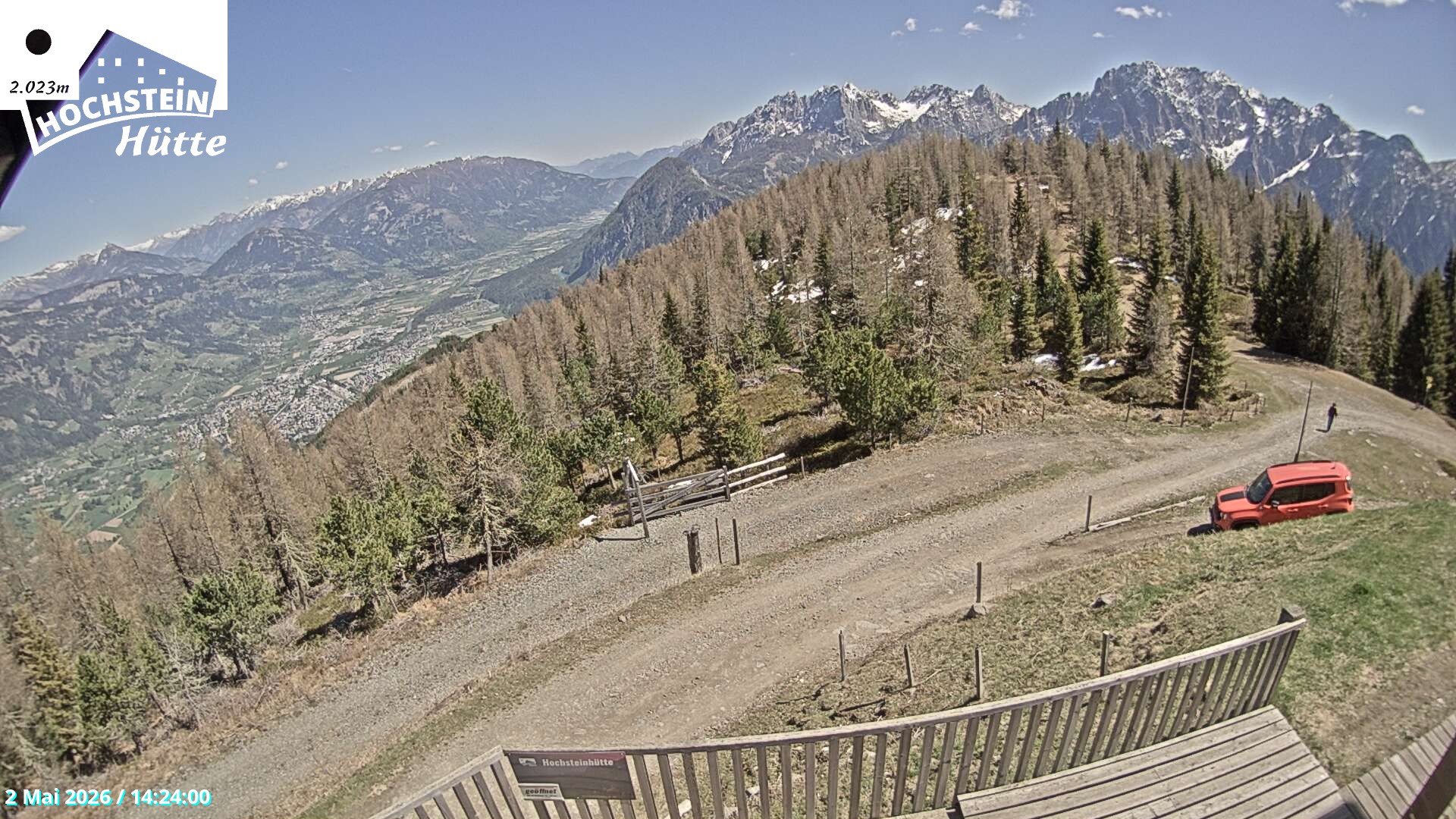 Archiv Foto Webcam Sicht von der Hochsteinhütte auf 2057 Meter