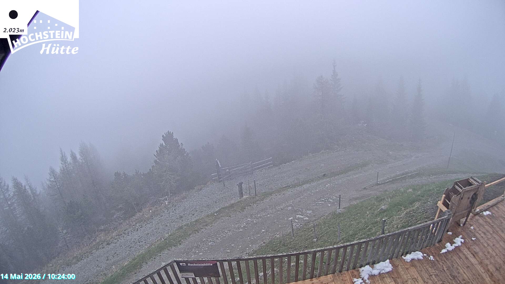 Archiv Foto Webcam Sicht von der Hochsteinhütte auf 2057 Meter