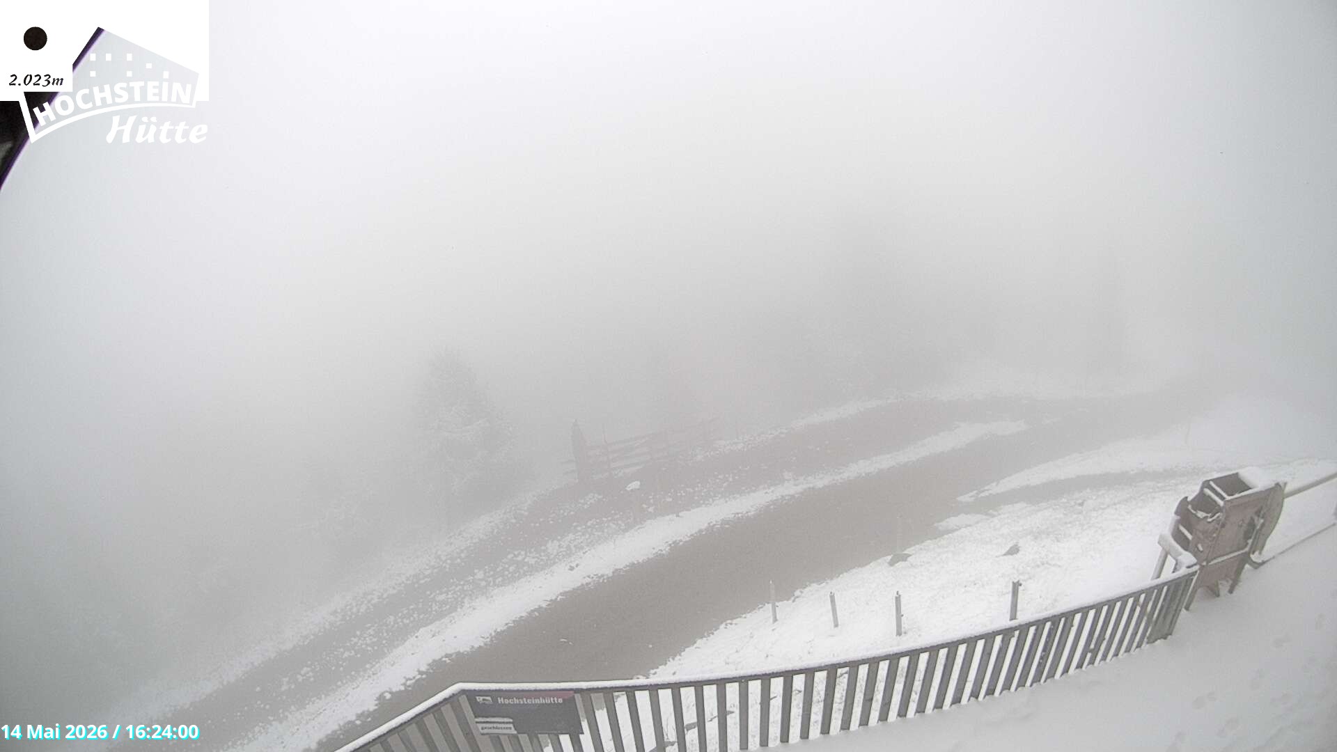 Archiv Foto Webcam Sicht von der Hochsteinhütte auf 2057 Meter