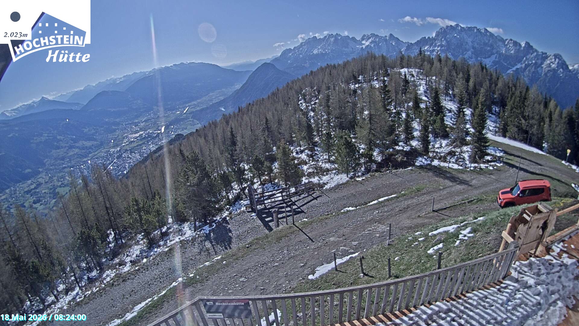 Archiv Foto Webcam Sicht von der Hochsteinhütte auf 2057 Meter