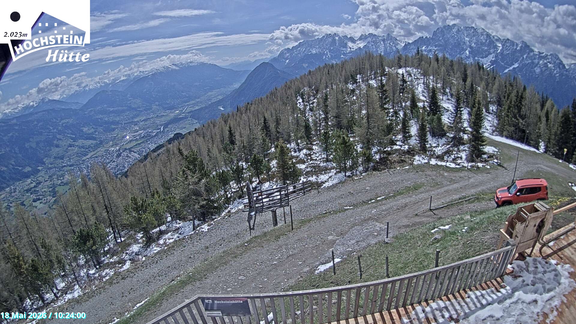 Archiv Foto Webcam Sicht von der Hochsteinhütte auf 2057 Meter